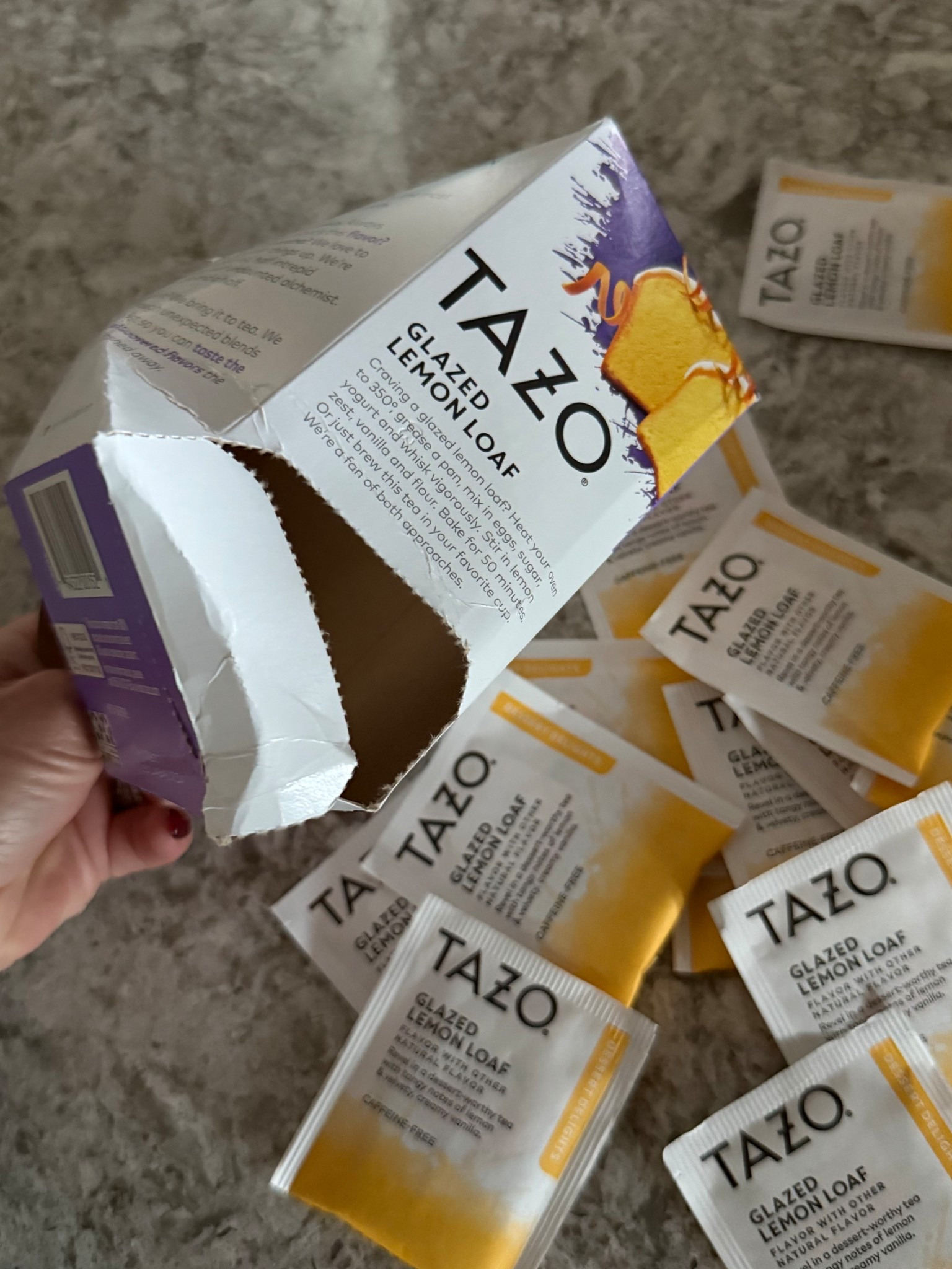 Zero-Cal Dessert Tea
Tazo Glazed Lemon Loaf 

#LTKmorningroutine #LTKdayinmylife #LTKfoodie