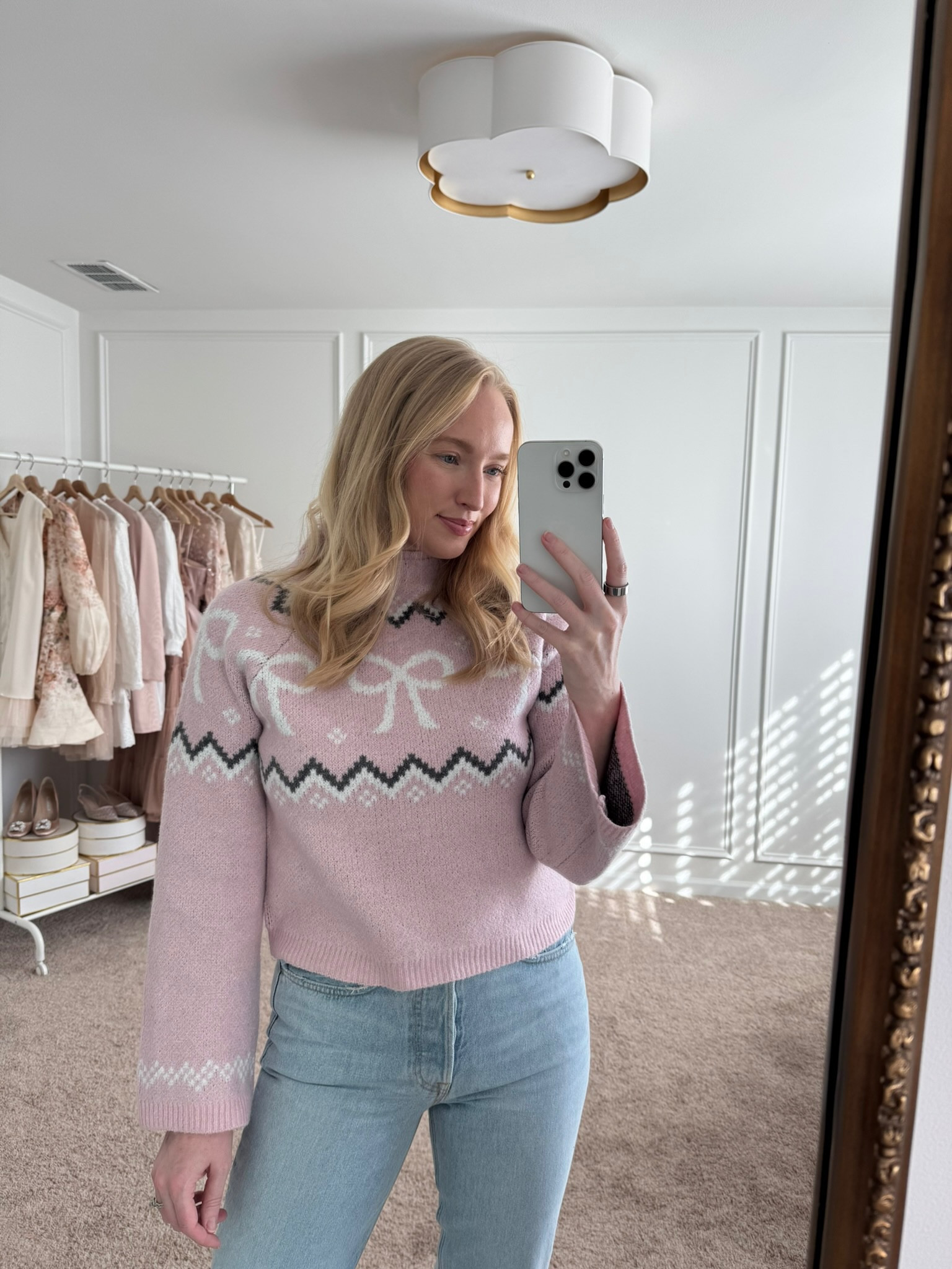 The prettiest holiday sweaters from Walmart under $20! They have 4 different designs. Wearing size small. Winter outfits // casual outfits // holiday outfits // winter sweaters // Walmart sweaters // holiday sweaters 

#LTKHoliday #LTKFindsUnder50 #LTKSeasonal