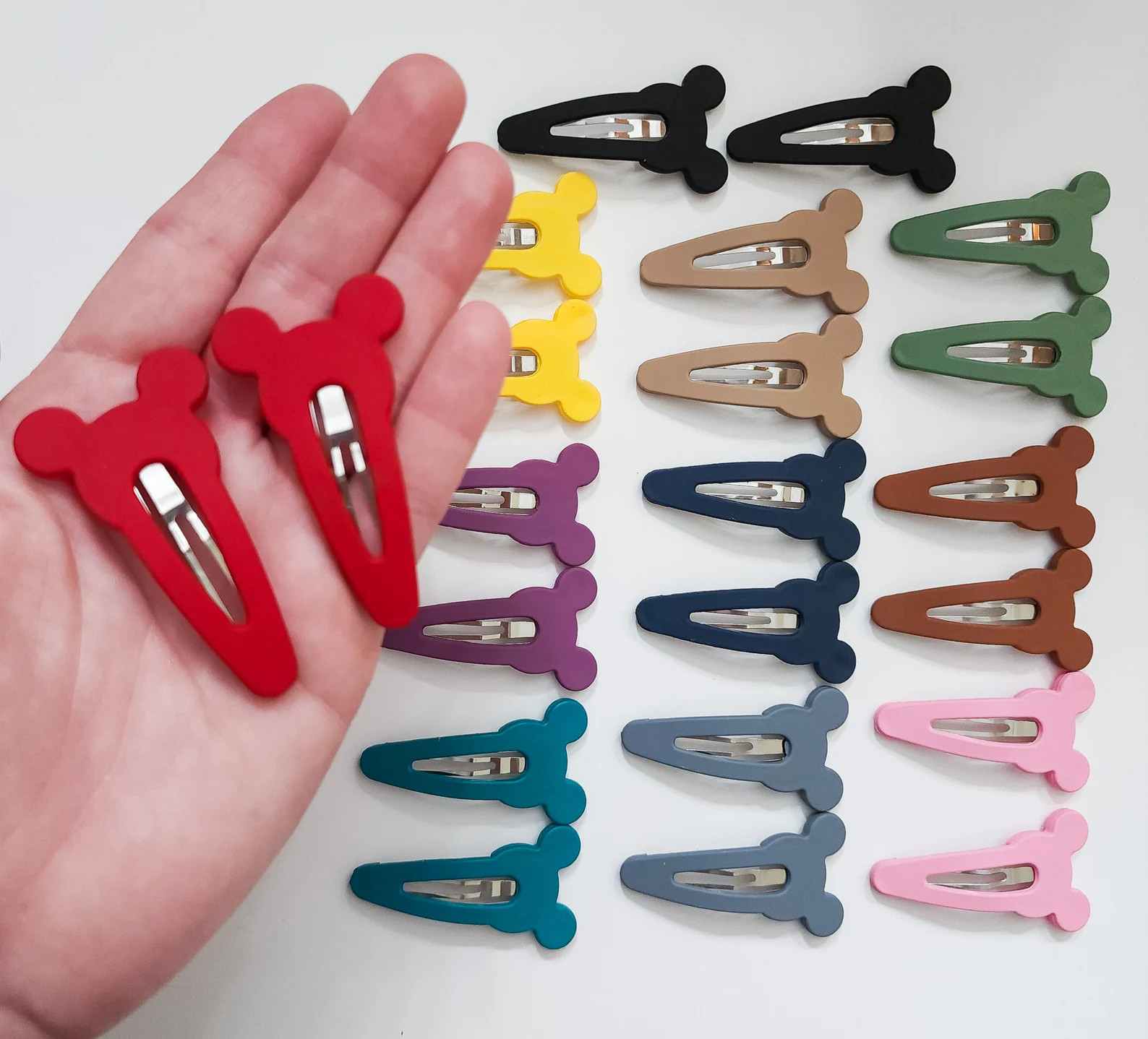 Mickey Snap Clips Hair Clips Many Colors - Etsy | Etsy (US)