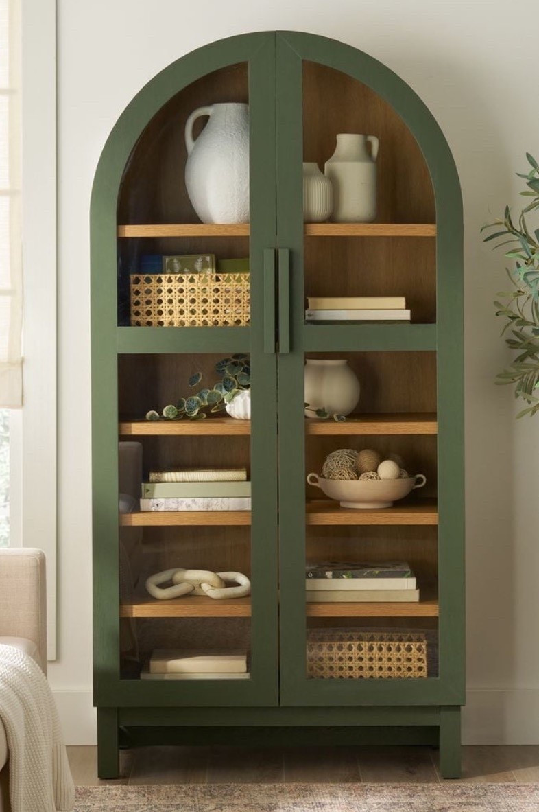 Almost $200 OFF at Walmart 🤯 RUN, don't walk!
This green arched cabinet with glass doors is such a statement piece. Perfect for styling books, baskets, and neutral decor. If you’ve been eyeing a modern farmhouse or vintage-inspired storage cabinet… this is your sign.

#LTKHome #LTKSaleAlert #LTKSeasonal