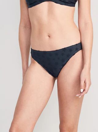 Low-Rise Terry Classic Bikini Swim Bottoms for Women | Old Navy (US)