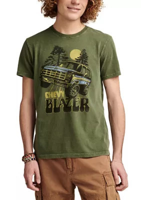 Lucky Brand Men's Big & Tall Chevy Blazer Short Sleeve Graphic T-Shirt, Black, 3XL | Belk