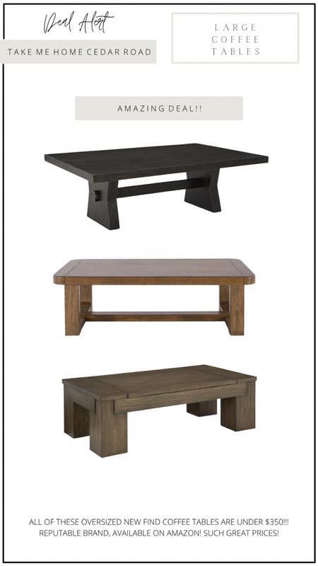 OVERSIZED COFFEE TABLES UNDER $350!

Such amazing prices on these large coffee tables from a reputable brand on Amazon!!

Coffee table, large coffee table, oversized coffee table, living room, living room table, amazon home, Amazon finds 

#LTKHome #LTKSaleAlert