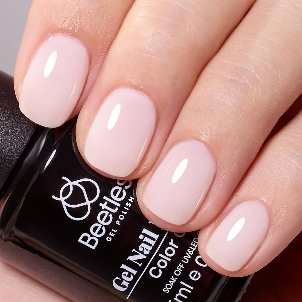 Beetles Jelly Gel Nail Polish, 15ml Nude Pink Jelly Neutral Color Polish Set Translucent Soak Off... | Amazon (US)