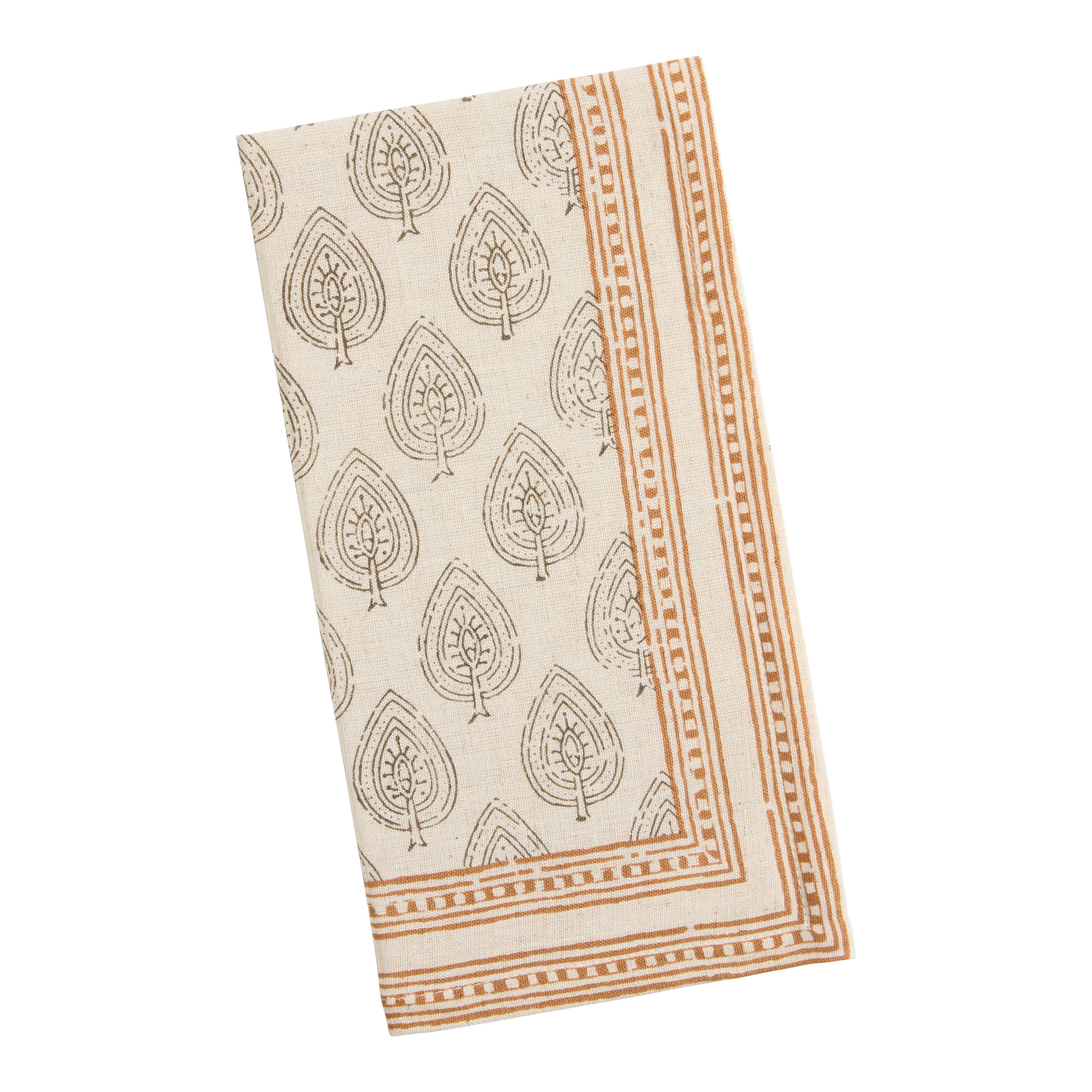 Espresso Brown and Gray Abstract Napkin Set of 4 | World Market