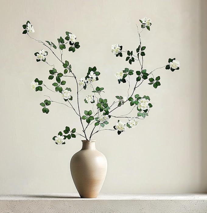 Avoik 2Pcs Artificial Plants Greenery Stems with Flower, 45.3" Tall Faux Green Branches Fake Plan... | Amazon (CA)