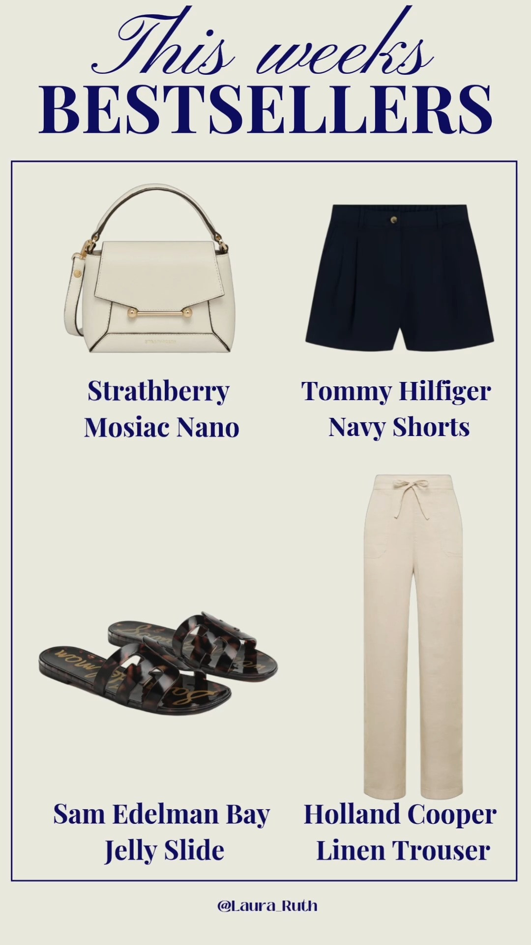Your weekly favourites and bestsellers from neutral summer staples to the Strathberry Summer Sale! linen trousers, navy shorts 

 #LTKuk #LTKsummer #LTKsale