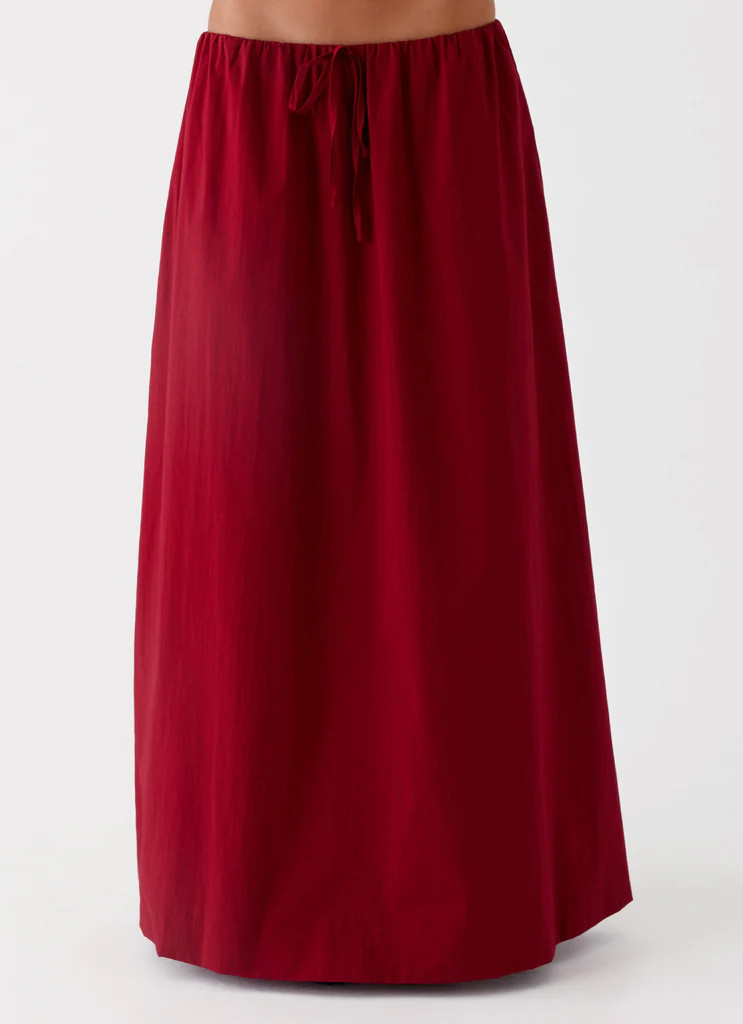 Cheryl Maxi Skirt - Cherry Red | Peppermayo (Global)