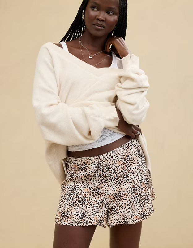 Aerie Off-Duty Satin Flirty Boxer | American Eagle Outfitters (US & CA)