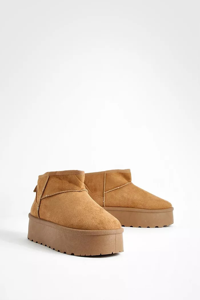 Platform Cosy Boots | Boohoo.com (UK & IE)