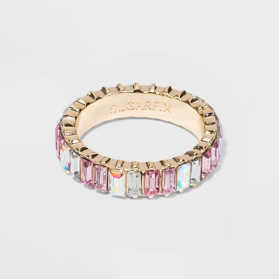 SUGARFIX by BaubleBar Baguette Iridescent Crystal Statement Ring | Target