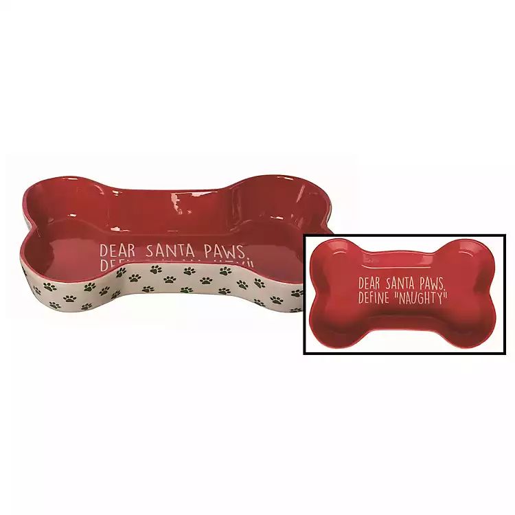 Naughty List Dog Christmas Pet Bowl | Kirkland's Home