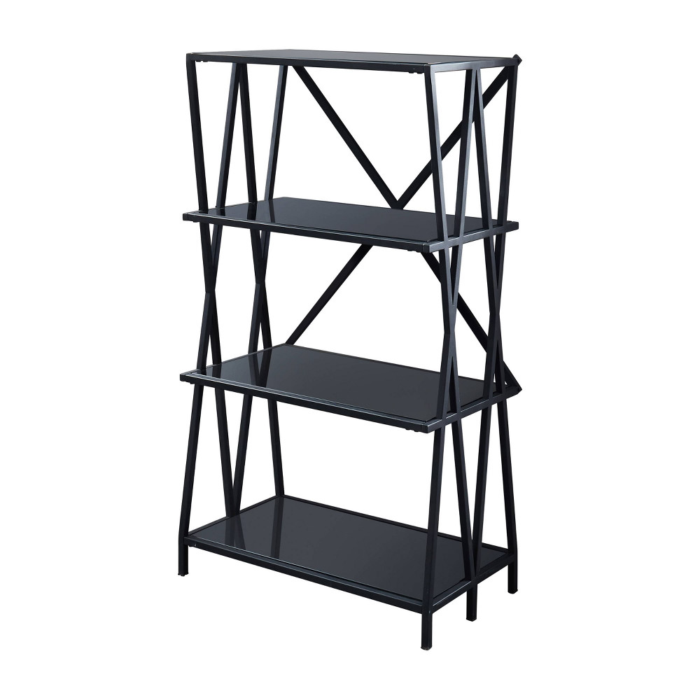 44.25"" Werrin 4 Shelf Metal Display Bookshelf Black - miBasics | Target