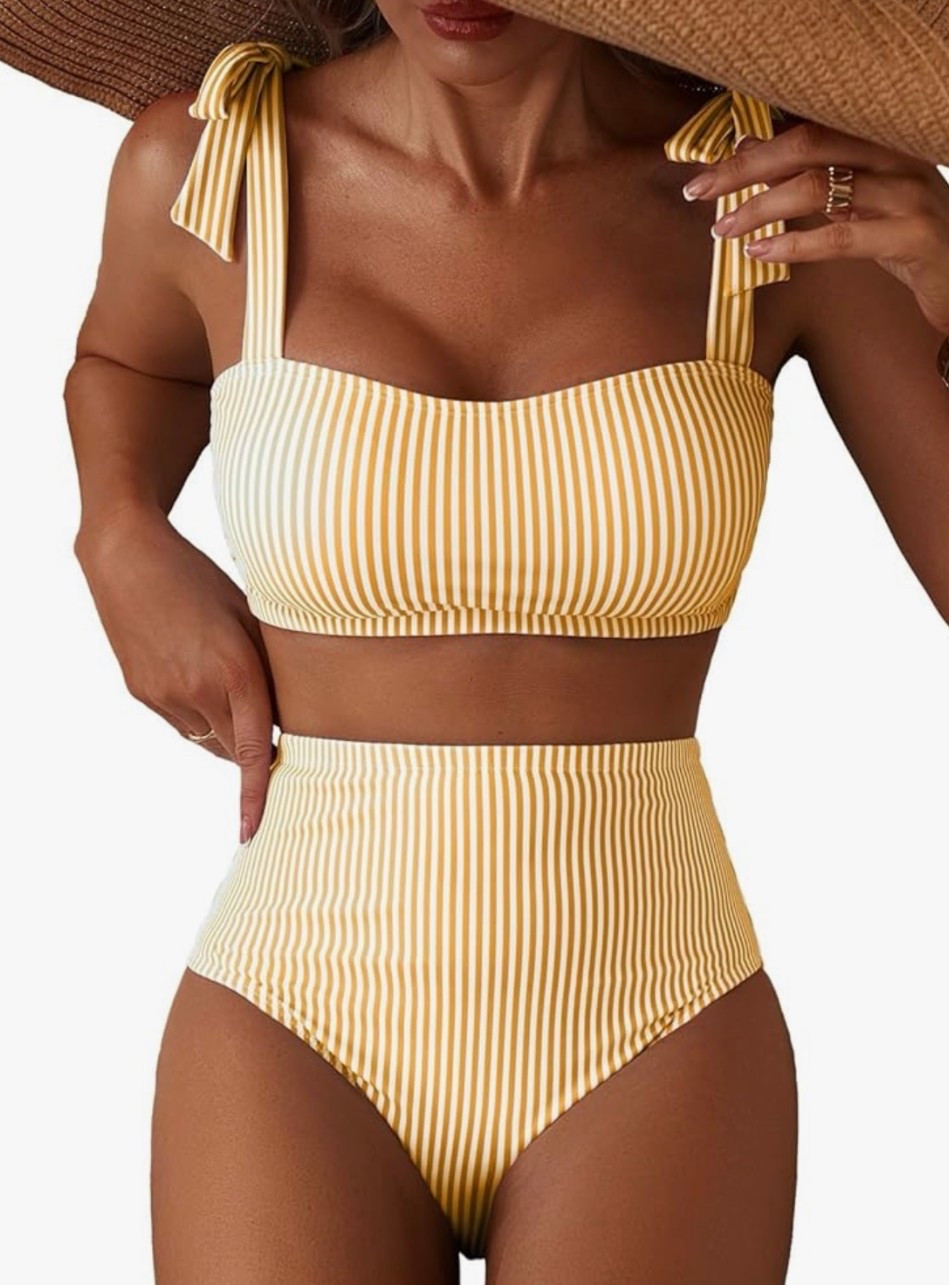 Might be the cutest two piece suit of the season! I absolutely love this color for spring and summer and it’s definitely friendly with a high waist bottom!!

#LTKOver40 #LTKSeasonal #LTKootd