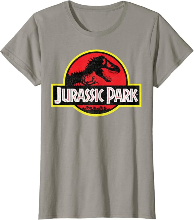 Jurassic Park Distressed Vintage Logo T-Shirt | Amazon (US)
