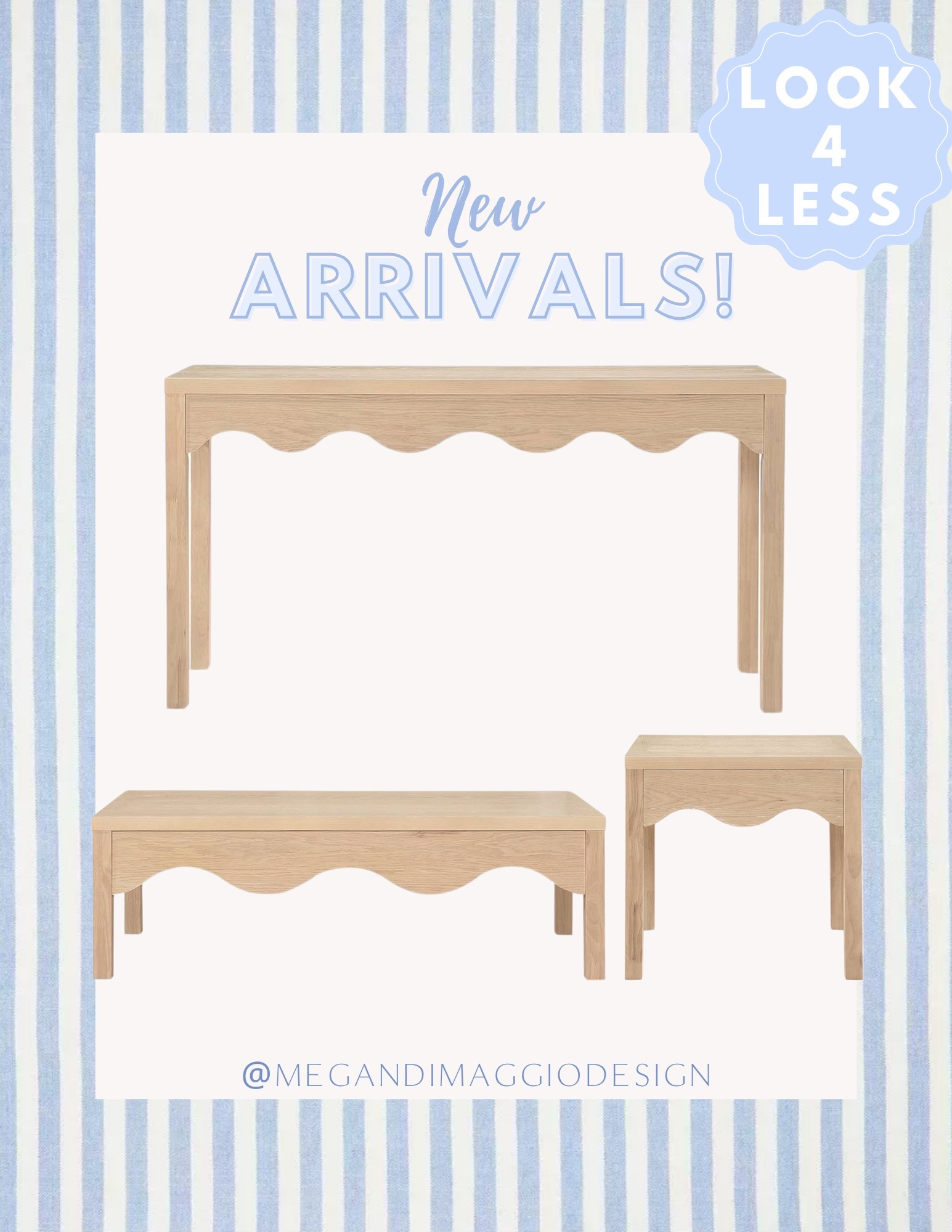 LOVE these new scalloped tables in this pretty natural/light oak color!! Plus they’re very reasonably priced!! 🙌🏻 Available in a console, coffee and side table!! Will go fast! 😍🏃🏼‍♀️

#LTKHome
