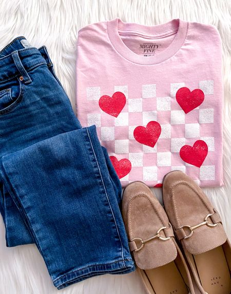 Casual Valentine’s day outfit idea from Target. 



Target outfit, Vday outfit, vday t-shirt, graphic t-shirt, heart t-shirt, pink t-shirt, valentines, valentines fashion, valentines look #LTKHoliday 

#LTKSeasonal #LTKfindsunder50 #LTKstyletip