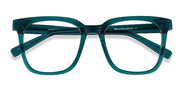 Kenneth Square Teal Glasses for Men | EyeBuyDirect | EyeBuyDirect.com