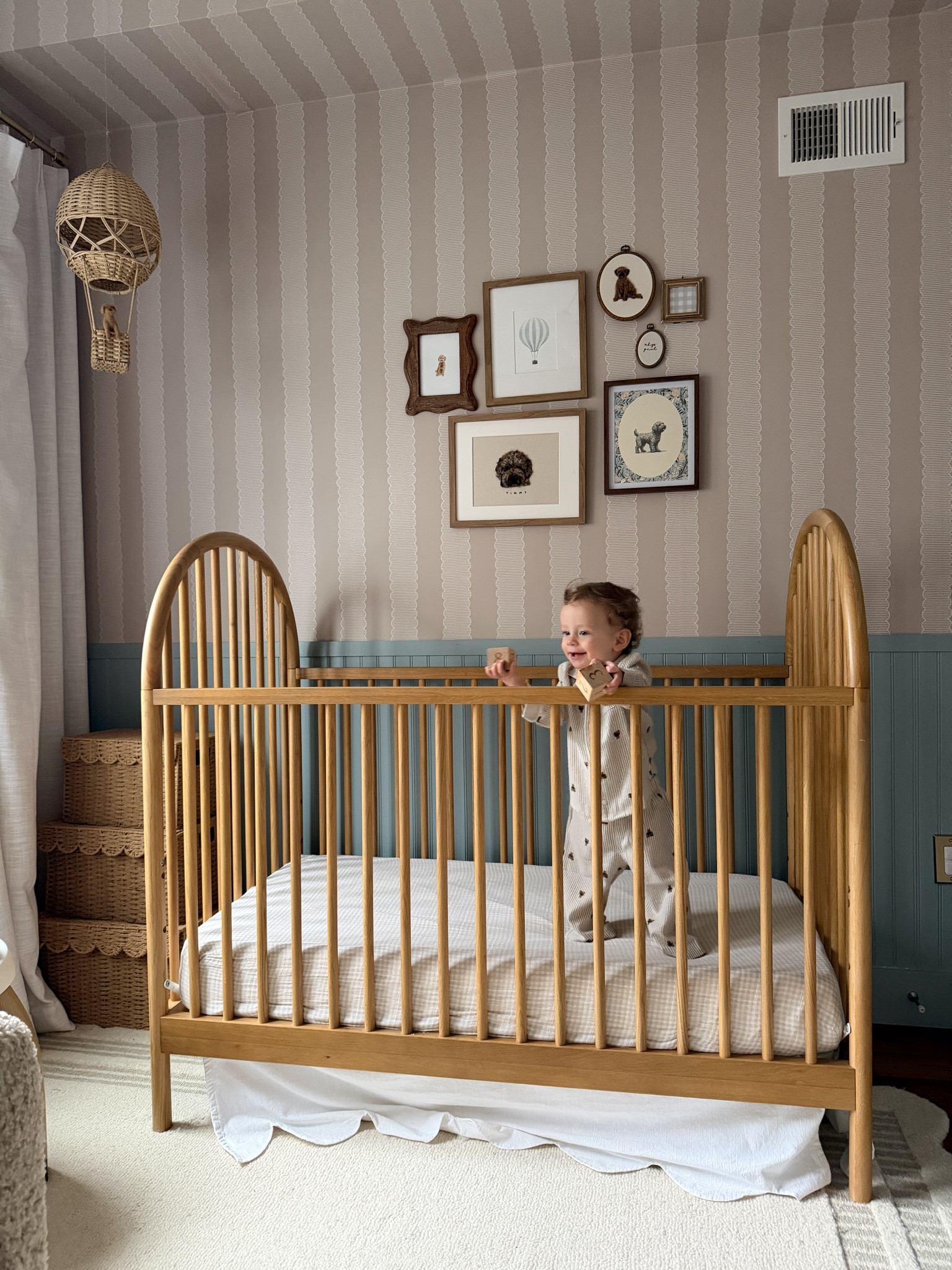 My sweet one year old in his nursery - baby boy nursery 🤍

#LTKBaby #LTKHome