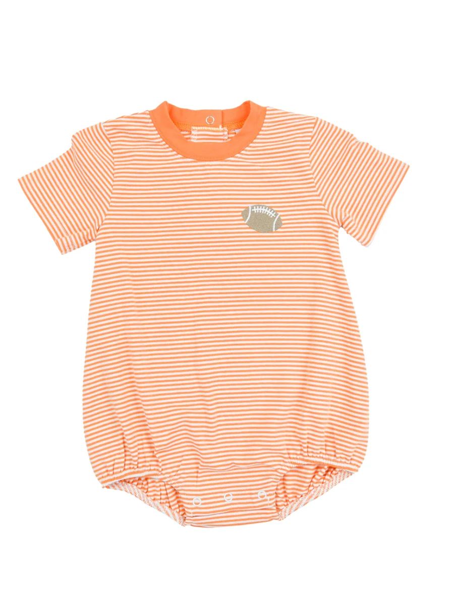 Orange Stripe Football Baby Boy Romper - 24 month - Southern Made | Shop Southern Made & Southern Made Tees