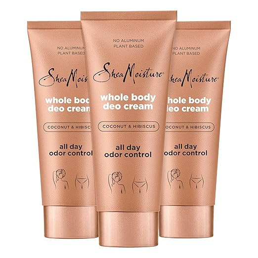 SheaMoisture Whole Body Deo Cream Coconut & Hibiscus 3 count for All-Day Odor Control, with No Al... | Amazon (US)