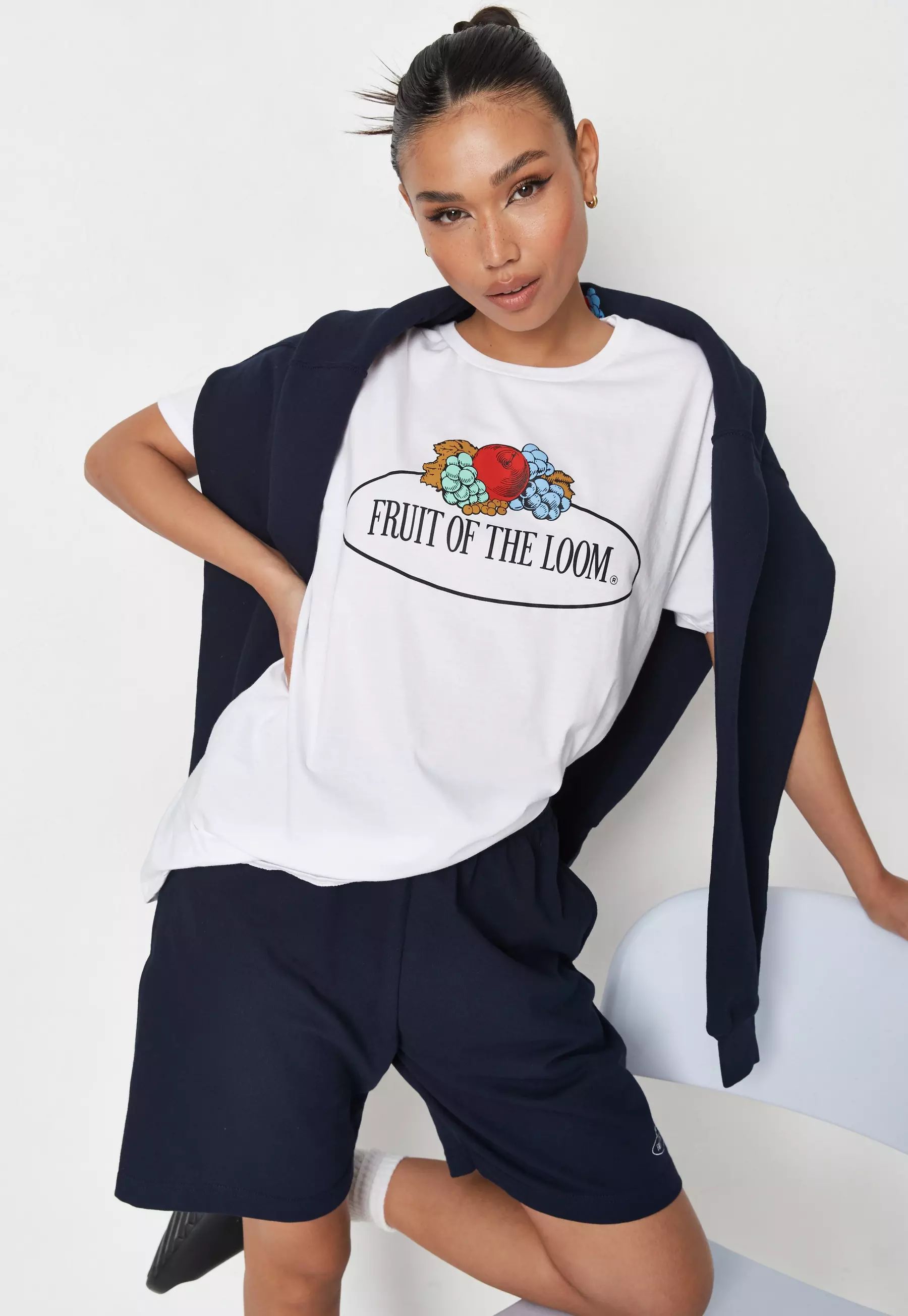 White Fruit Of The Loom Oversized T Shirt | Missguided (US & CA)