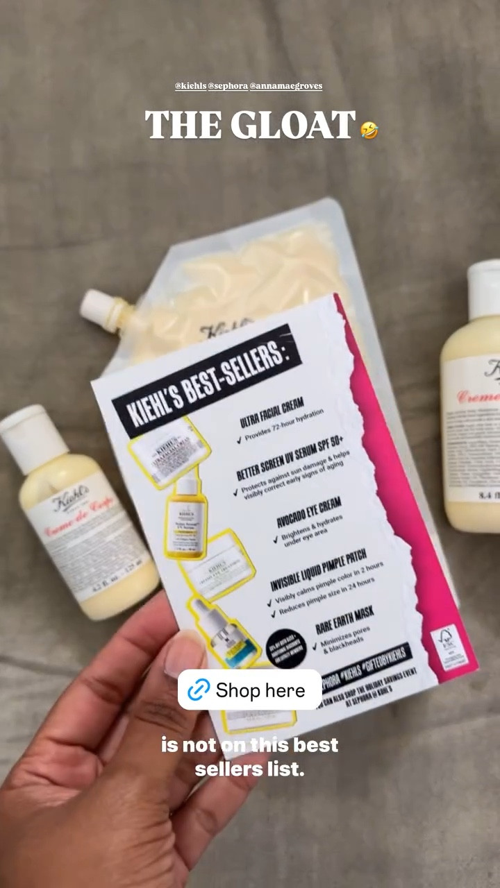 The greatest lotion of all time! Tagging my Kiehl’s favorites that I have shared and loved for years!!! @kiehls @sephora @annamaegroves  THE GLOAT 🤣

#LTKBeauty #LTKVideo #LTKFindsUnder100