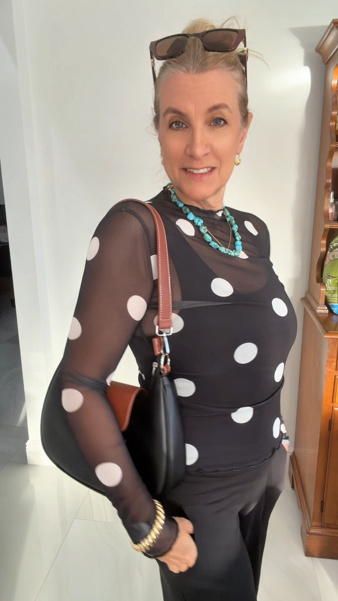 Great purse and top sheer polka dots so much fun ! Perfect for Summer Night Out !

#LTKootd #LTKOver40 #LTKgrwm