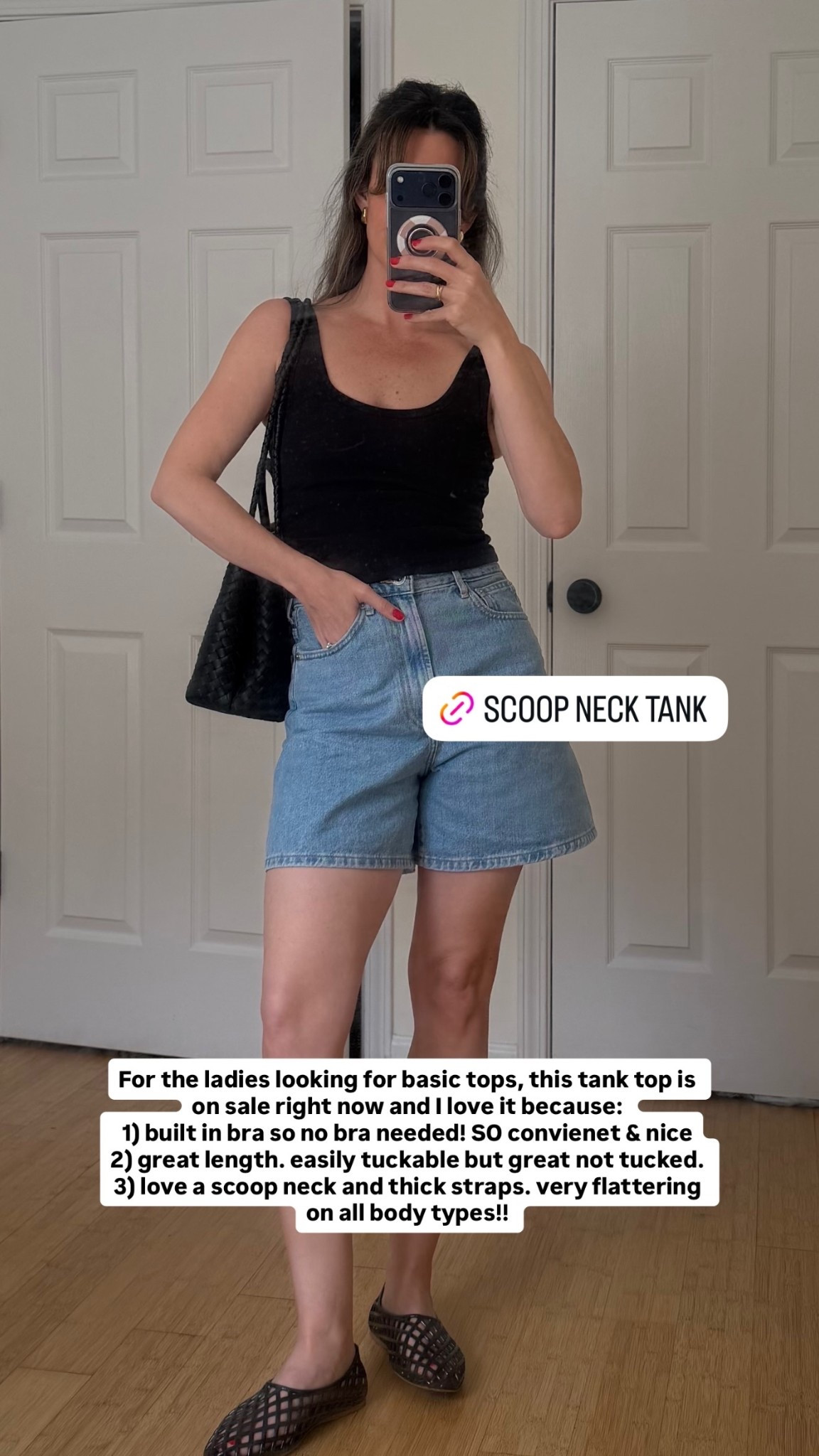 For the ladies looking for basic tops, this tank top is on sale right now and I love it because: 
1) built in bra so no bra needed! SO convienet & nice
2) great length. easily tuckable but great not tucked. 
3) love a scoop neck and thick straps. very flattering on all body types!!

#LTKootd #LTKmomlife #LTKSaleAlert