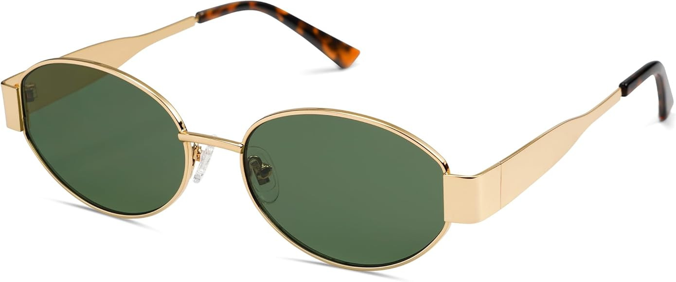 SOJOS Retro Sonnenbrille Damen Herren Oval Metal Trendy Classic UV400 Schutz Sonnenbrillen SJ1217 | Amazon (DE)