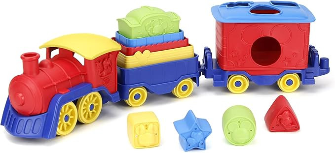 Green Toys Mickey Mouse & Friends Stack & Sort Train | Amazon (US)