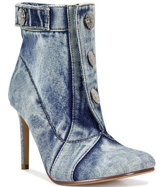 Azalea Wang Moriah Denim Booties | Dillard's | Dillard's