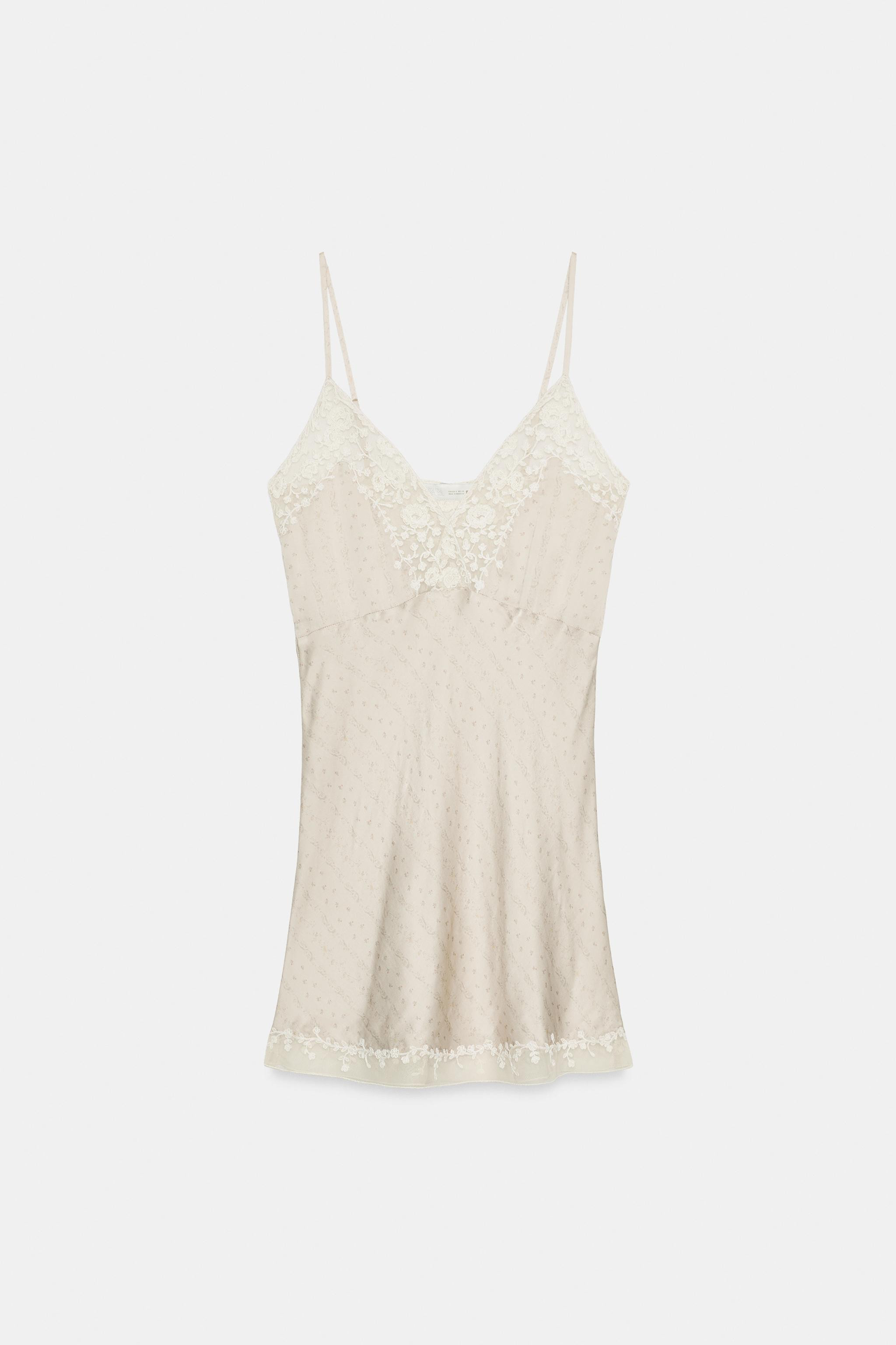ZW COLLECTION EMBROIDERED SHORT DRESS | Zara US