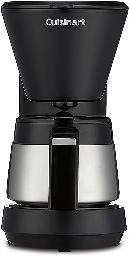 Cuisinart 5-Cup Coffee Maker with Stainless Steel Carafe, Coffee Machine with Removable Water Reservoir, Charcoal Water Filter, 30-Minute Keep Warm, and Brew Pause, DCC-5570NAS, Stainless Steel | Amazon (US)
