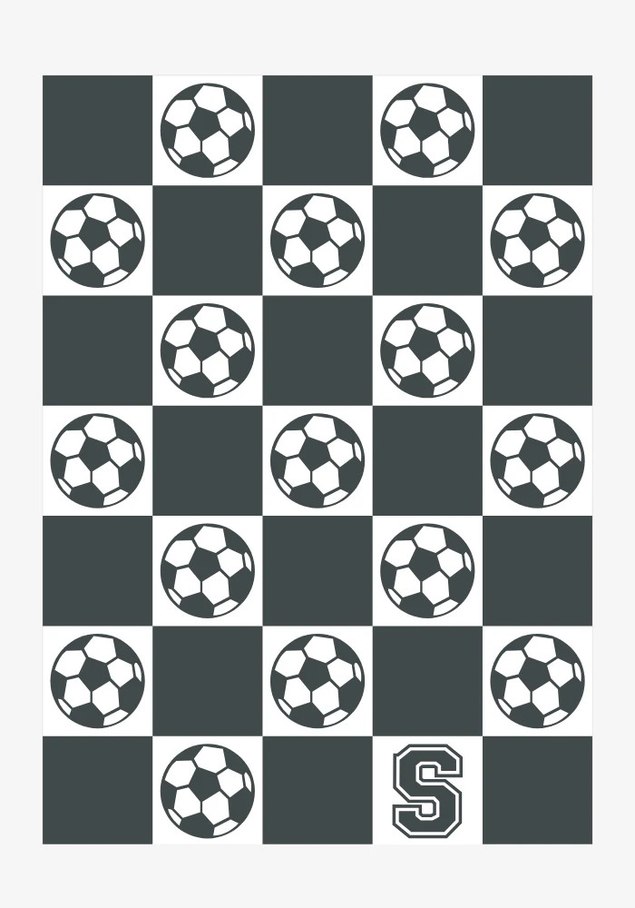 Varsity Collection: Soccer w/ Initial Buttery Blanket | The Styled Collection