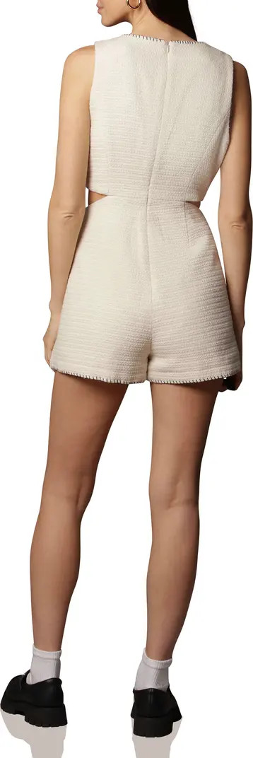 Whipstitch Trim Cutout Sleeveless Romper | Nordstrom