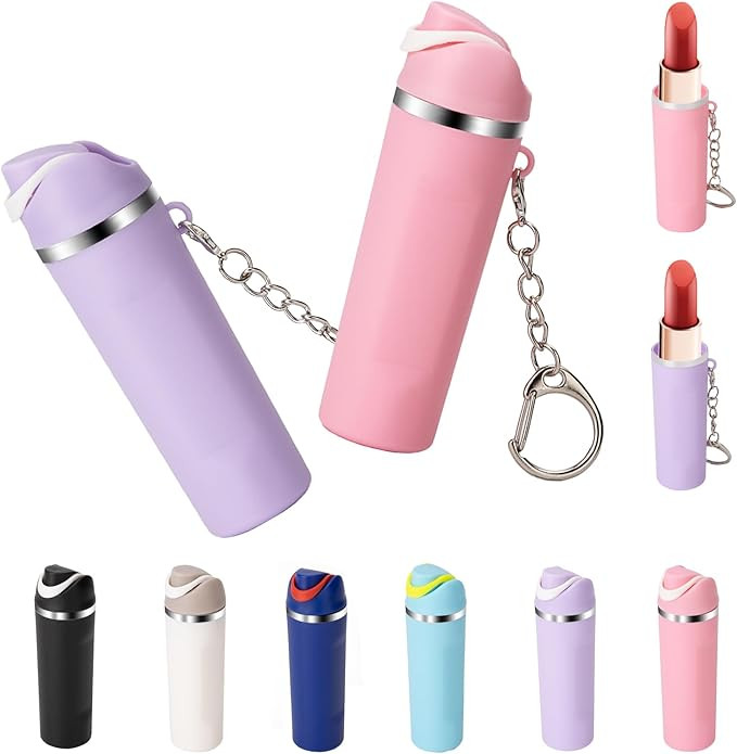 Cute Mini Cup Keychain Compatible with Owala Water Bottle, Tumbler Cup Lip Balm Holder Keychain | Amazon (US)