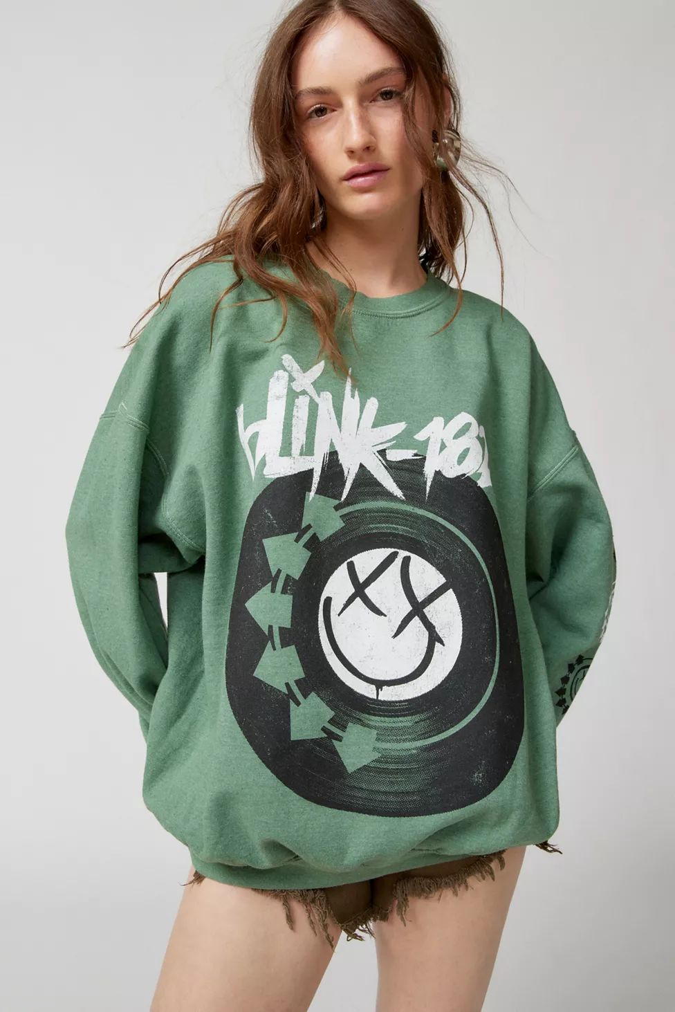 Blink 182 Pullover Crew Neck Sweatshirt | Urban Outfitters (US and RoW)