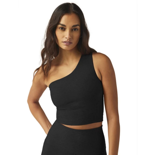 Women's Beyond Yoga Bold Shoulder One Shoulder Tank Top Small Darkest Night | Scheels