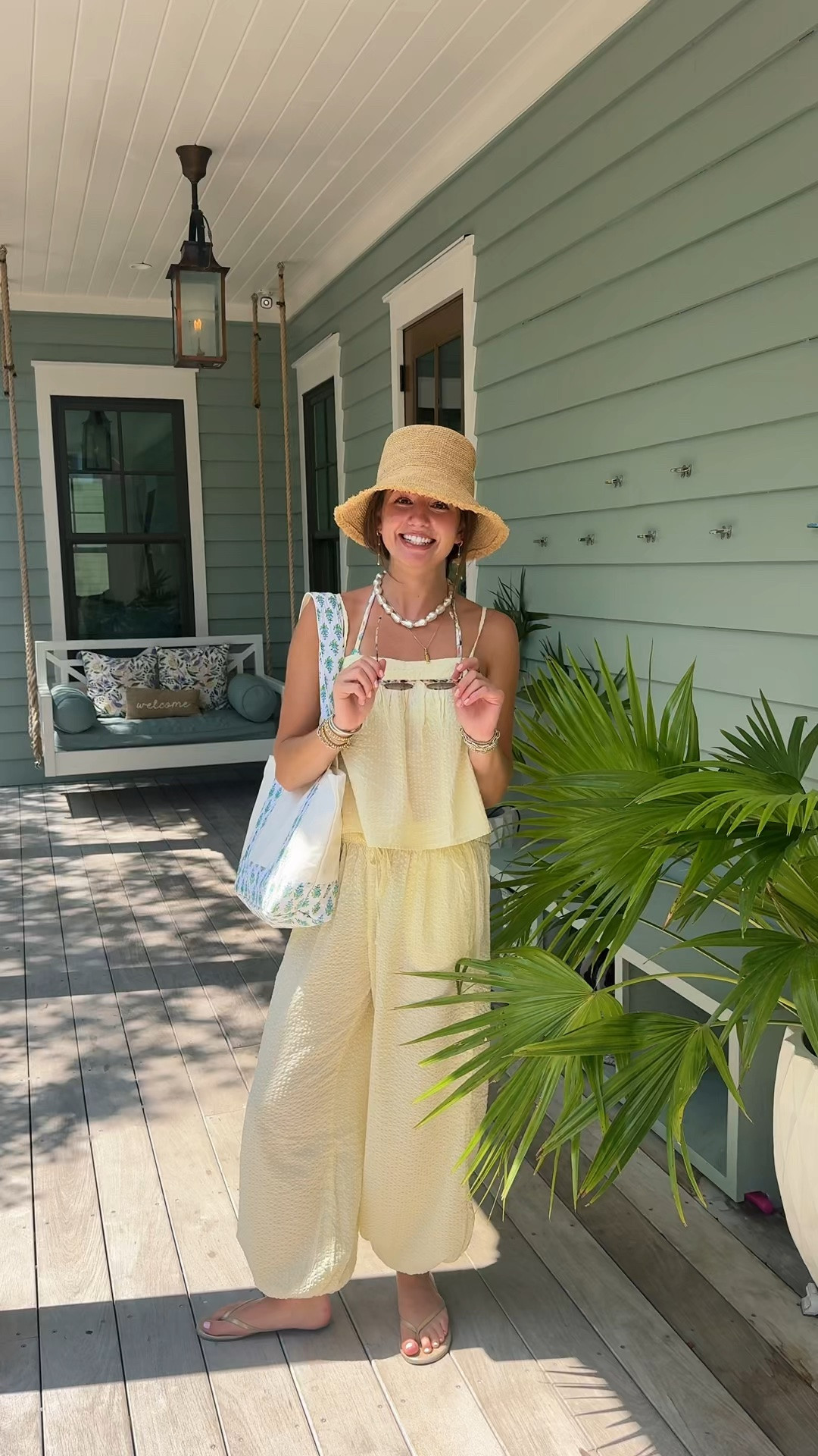 beach outfit!!!! wearing a s top & xs pants💛 bag is from shop poeta but linking similar & swimmy is sold out🥲🥲

#LTKootd #LTKSeasonal #LTKTravel