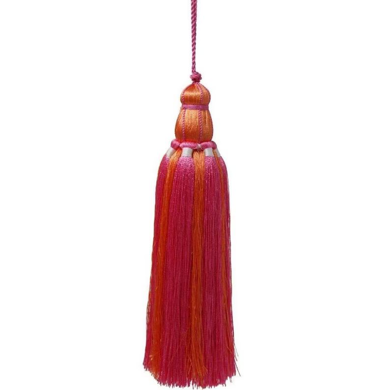 Large Tassel, XL Tassel, Pink and Orange Tassel | Etsy (US)