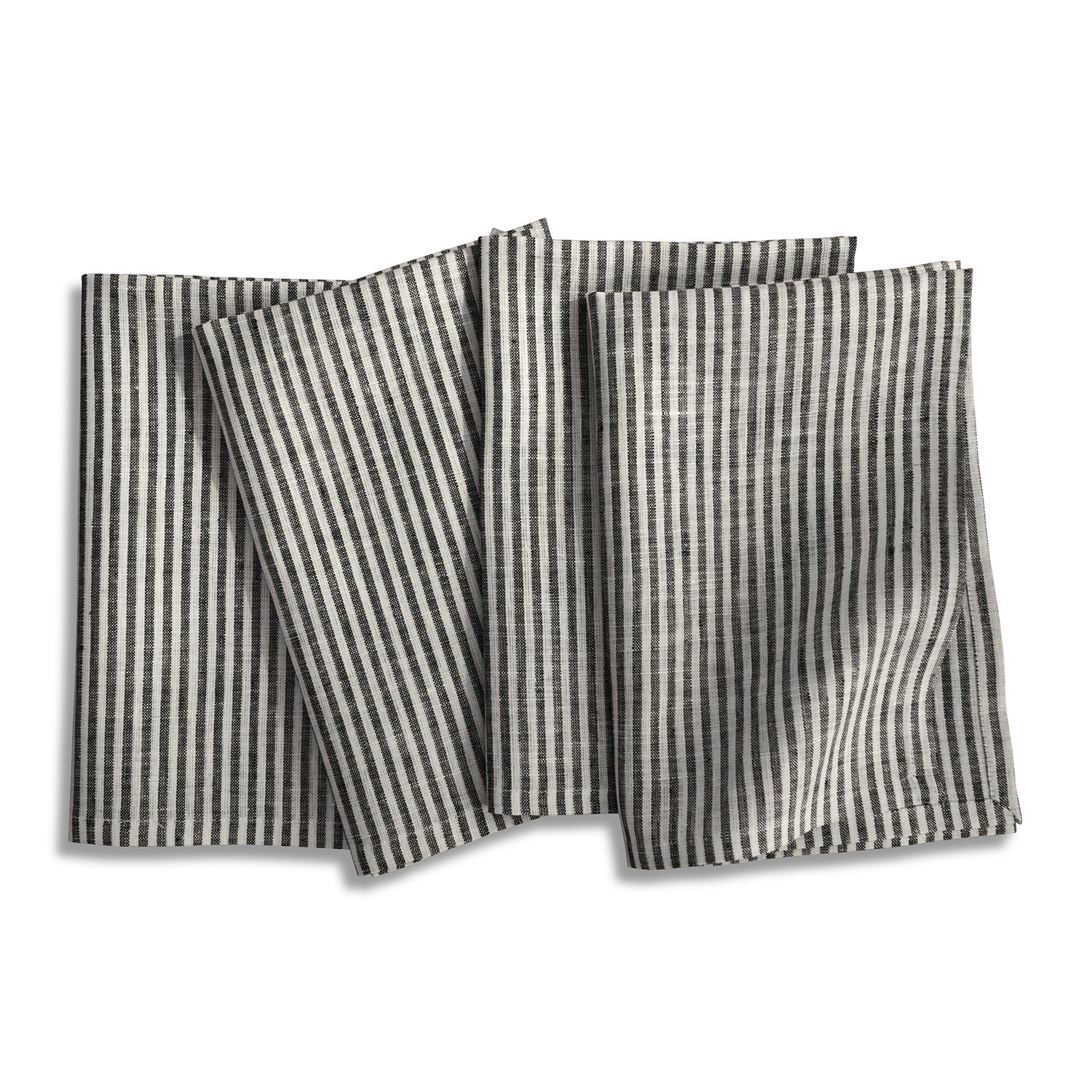 Narrow Stripe Linen Napkins, Set of 4 | Solino Home