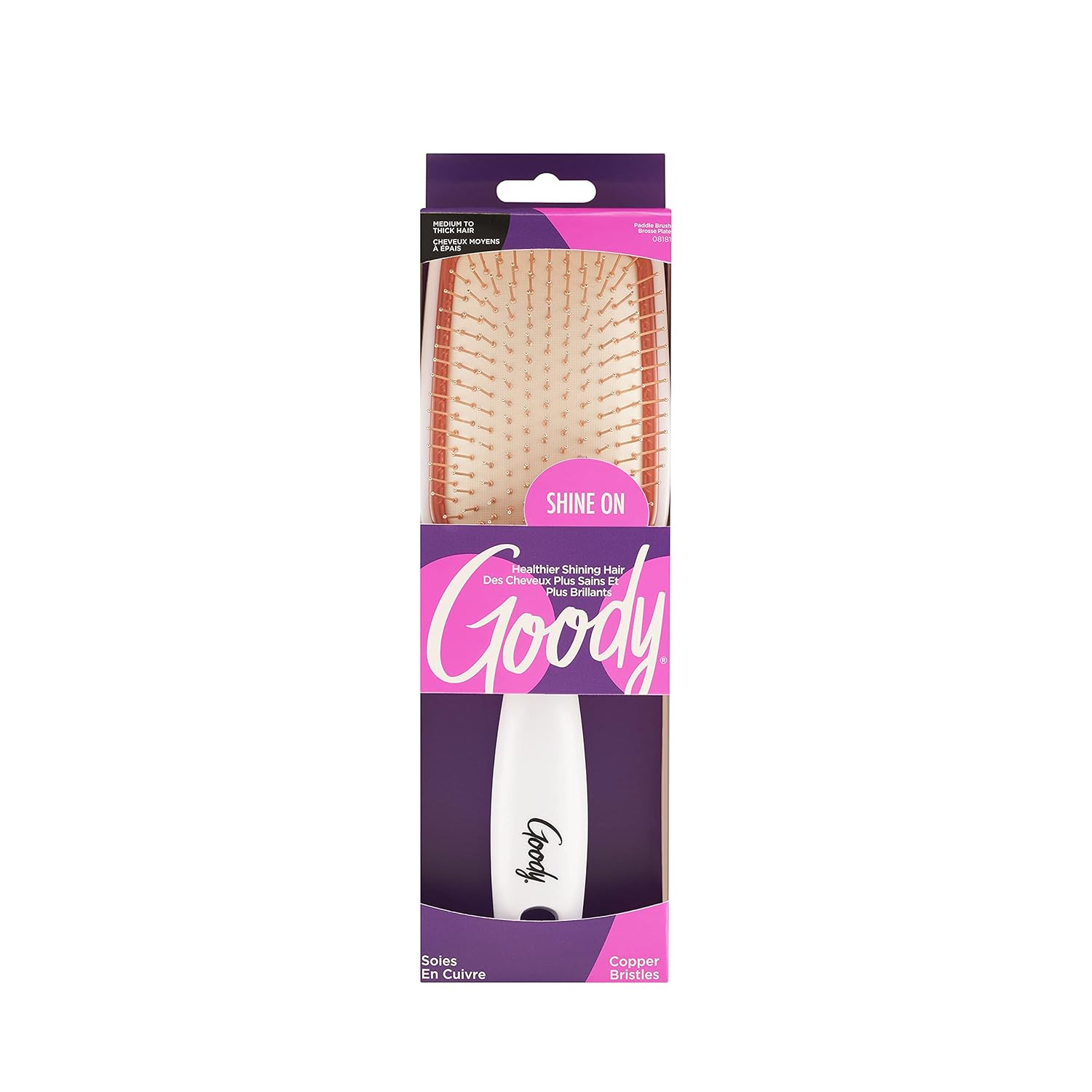 Goody Clean Radiance Paddle Brush Heads Up Copper 10.6x3.3x1.9 Inch (Pack of 1) | Amazon (US)