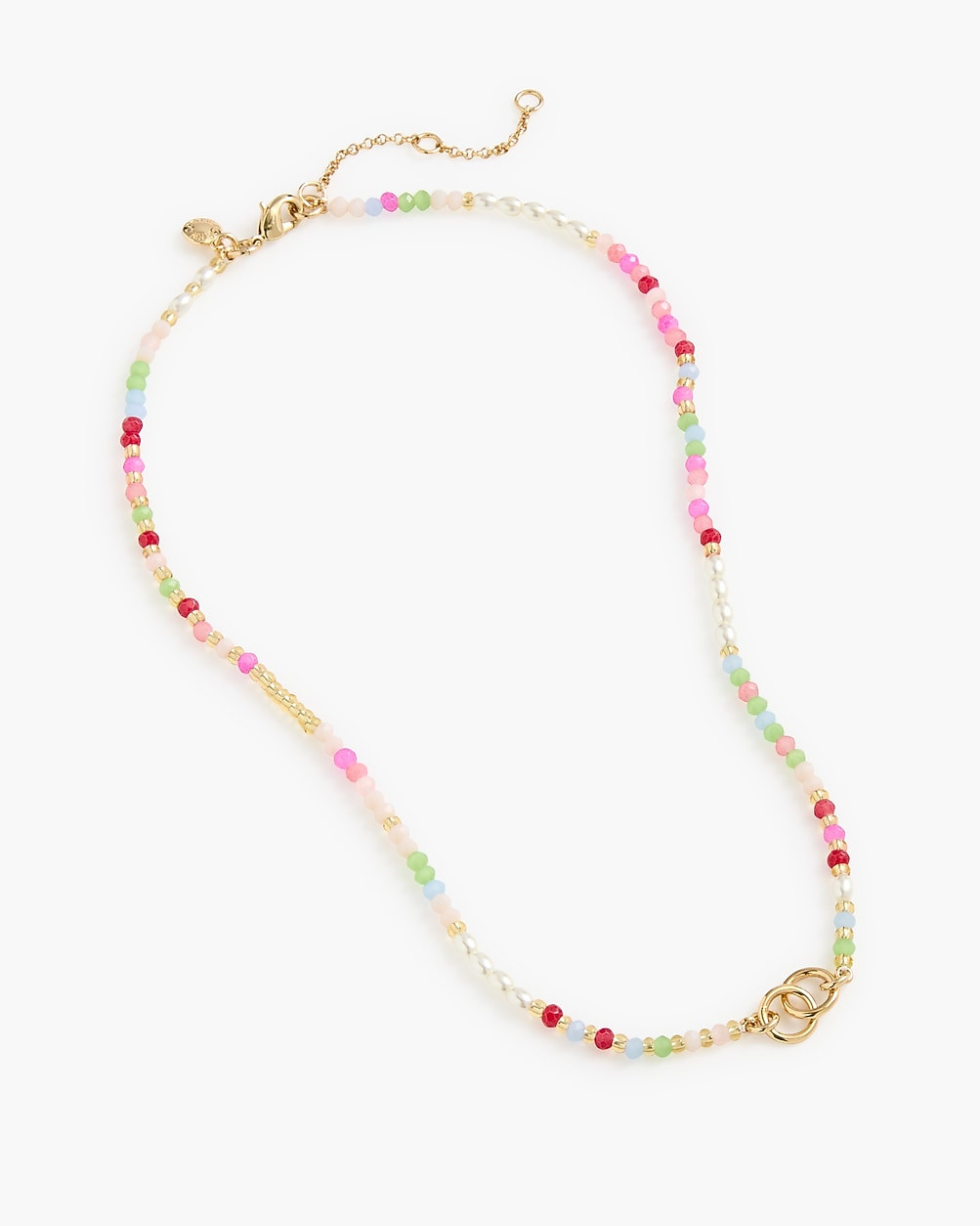 Tiny multicolored beaded necklace | J.Crew Factory