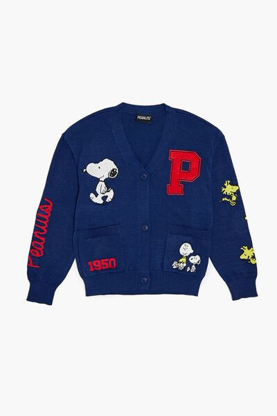 Girls Peanuts Cardigan Sweater (Kids) | Forever 21