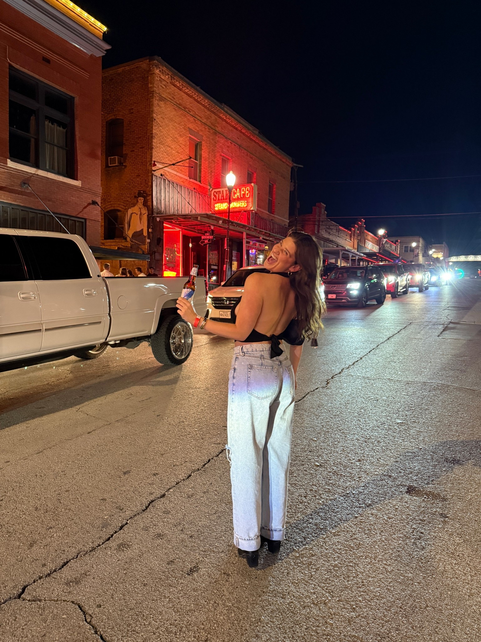 My ootd for the Stockyards! 🖤🤠 These are my absolute favorite baggy jeans. Also, my top is from Zara (no longer available in black- but it is in green). 

#LTKootd #LTKStyleTip #LTKShoeCrush