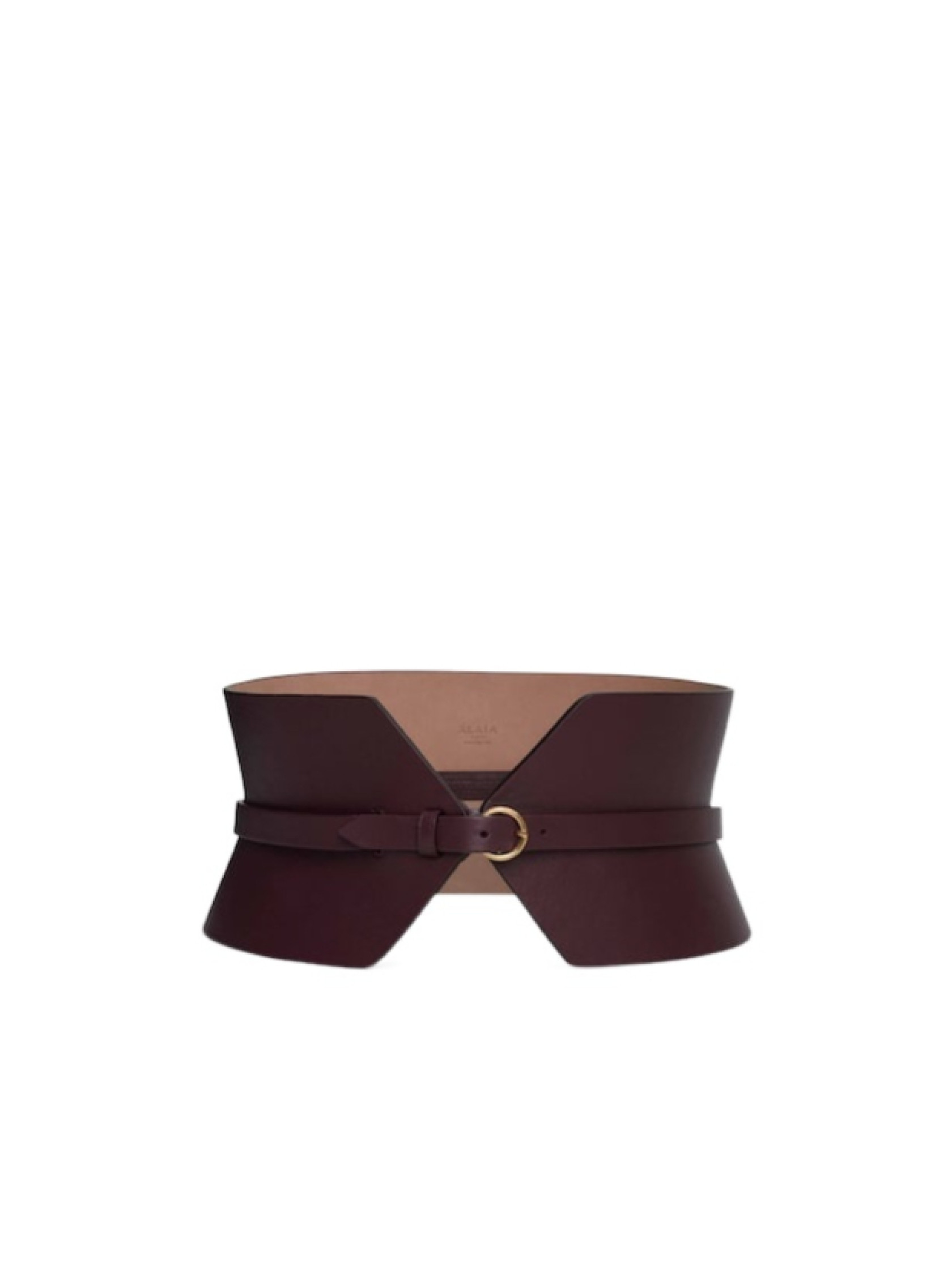 calfskin leather wide belt | Senser US