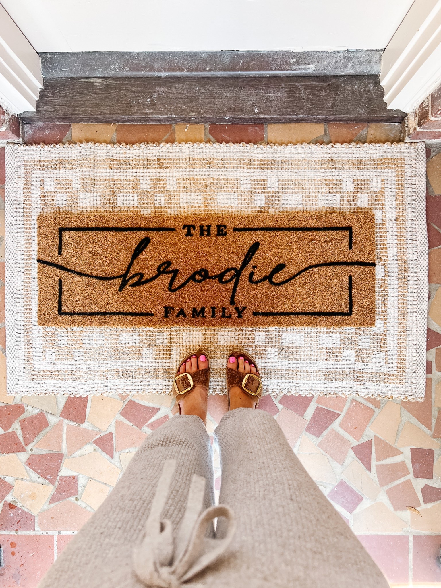 Front porch spring refresh #doormat #ltkspring #springrefresh #homedecor #sandals 

#LTKHome #LTKFindsUnder100 #LTKShoeCrush