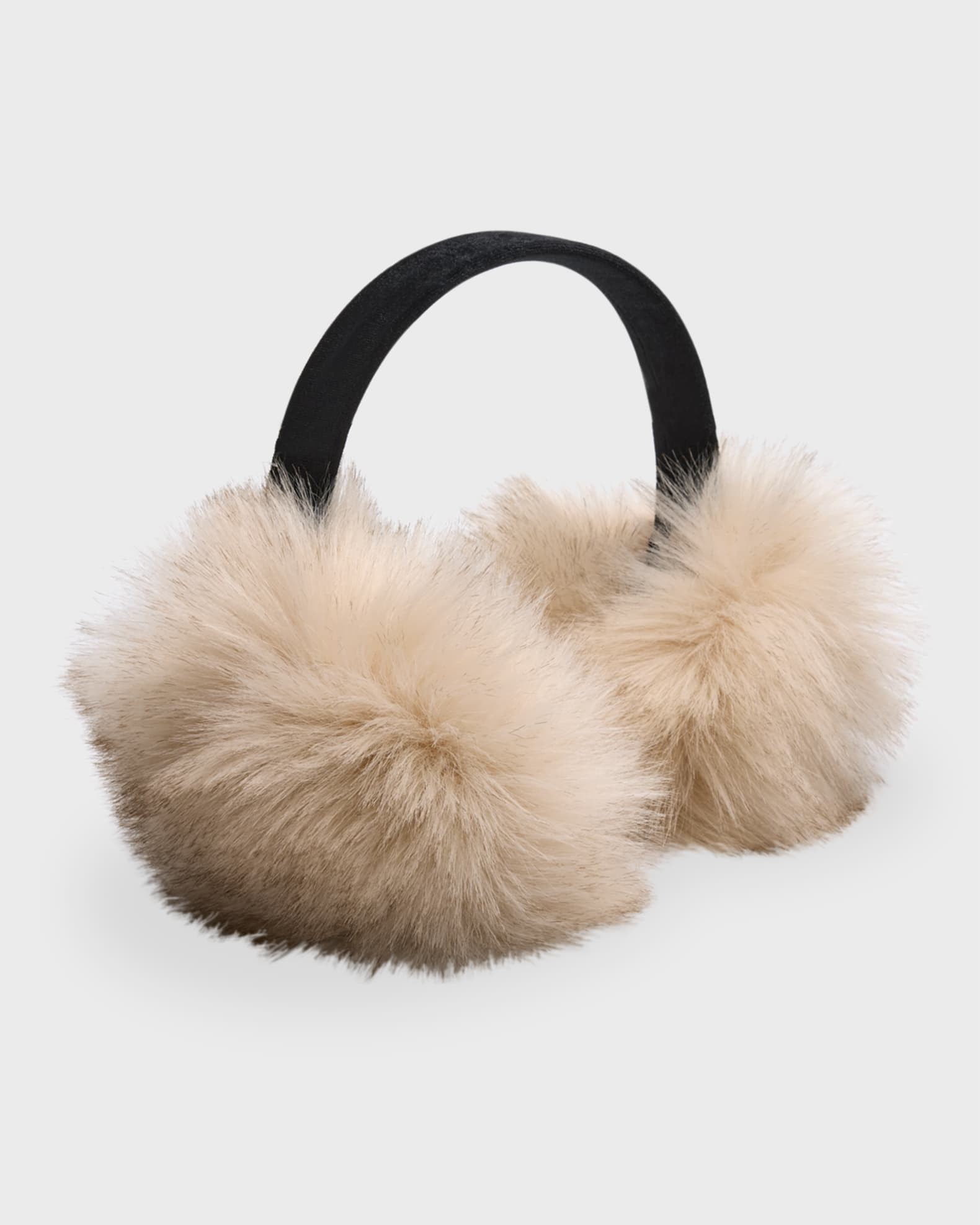 Surell Accessories Velvet & Faux Fox Fur Ear Muffs | Neiman Marcus