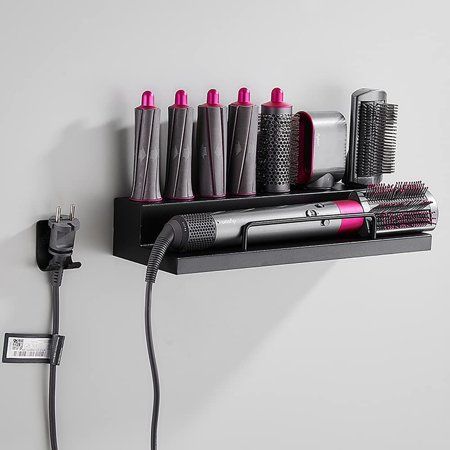 Storage Holder for Dyson Airwrap Curling Iron Accessories Wall Mounted Rack Bracket Stand with Adhes | Walmart (US)